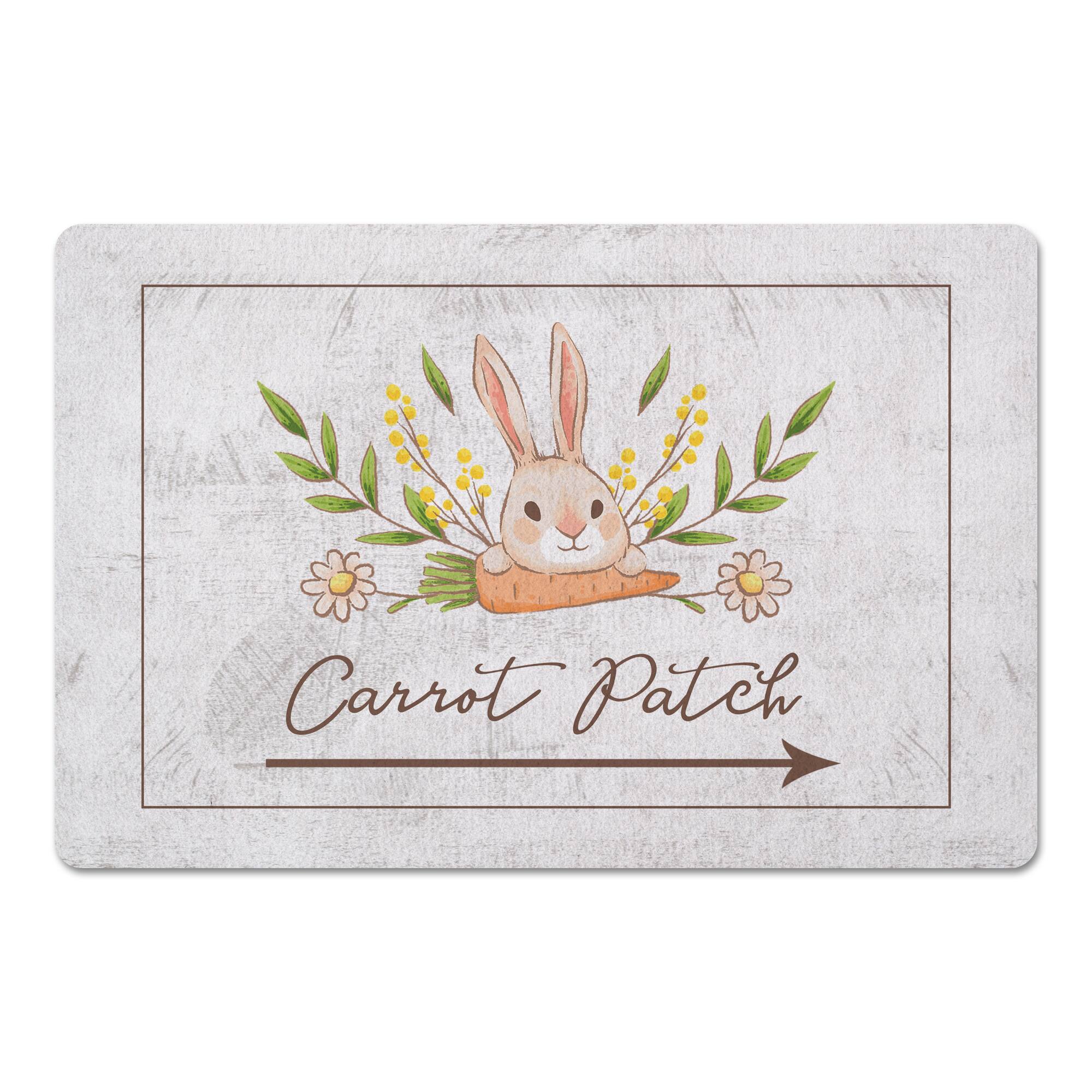 Bunny And Carrot Mat 27" x 18" Floor Mat